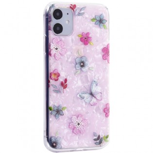 Чехол-накладка пластиковый Fashion Case для iPhone 11 (6.1") с силиконовыми бортами Розовый вид №5