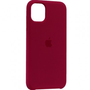 Чехол-накладка силиконовый Silicone Case для iPhone 11 (6.1") Темная фуксия