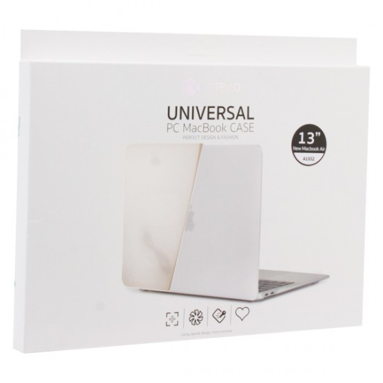 Защитный чехол-накладка COTEetCI MB1003-TT universal PC Case для Apple MacBook New Air 13" (A1932) Прозрачный