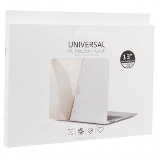 Защитный чехол-накладка COTEetCI MB1002-TT universal PC Case для Apple MacBook New Pro 13" (A1989,A1706,A1708) Прозрачный