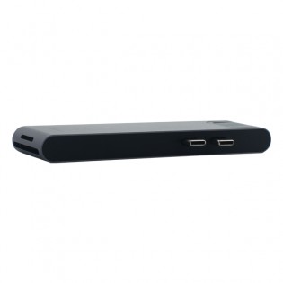 Переходник Baseus Thunderbolt C+Pro 7в1 (CAHUB-LOG) Type-C to USB3.0x2/ HDMI/ Thunder3/ Lan/ SD/ MicroSD для MacBook Графитовый