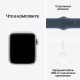 Apple Watch Series SE-2 (2023) 40mm Silver (серебристый) со спортивным силиконовым ремешком цвета "грозовой синий" S/M/L
