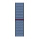 Apple Watch Series SE-2 (2023) 44mm Silver (серебристый) со спортивным тканевым ремешком цвета "ледяной синий"