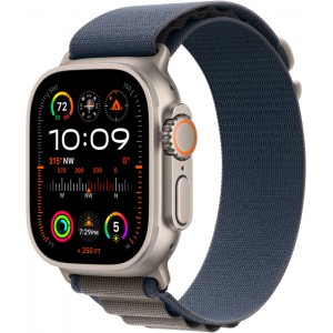 Apple Watch Ultra 2 GPS + Cellular 49mm Titanium (титановый корпус) с ремешком Alpine синего цвета S/M/L