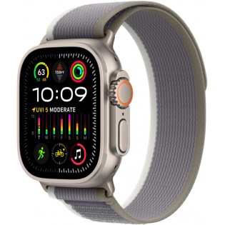 Apple Watch Ultra 2 GPS + Cellular 49mm Titanium (титановый корпус) с ремешком Trail зеленого / серого цвета S/M/L
